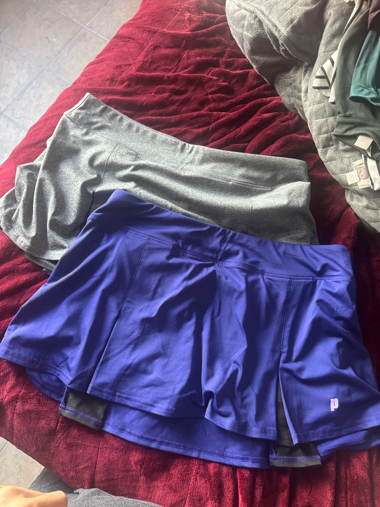 2 Prince Grey And Purple Athletic Skort For Women - Performance Tennis Skirt